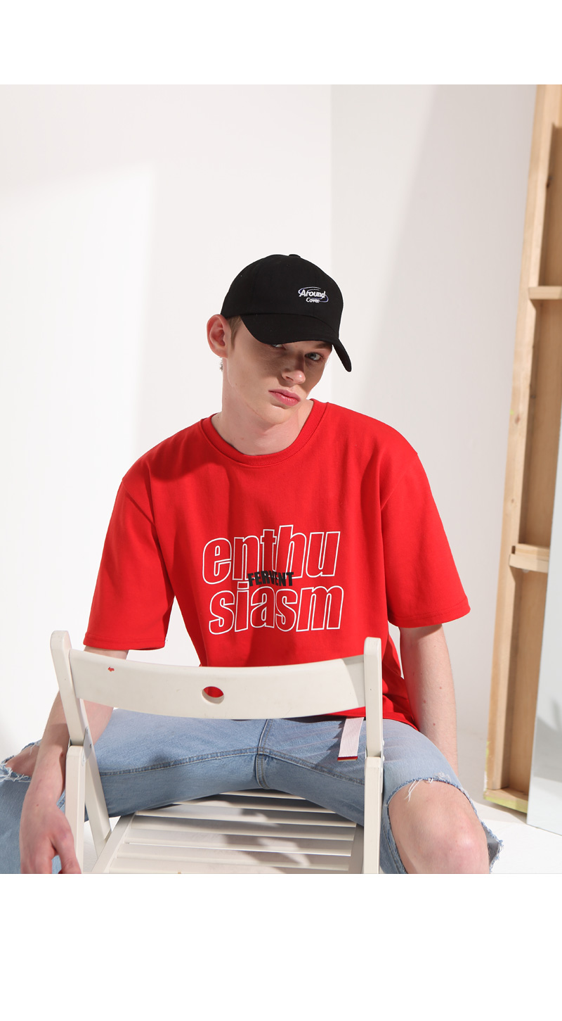 어커버(ACOVER) 스탬프 엔투시아즘 티셔츠