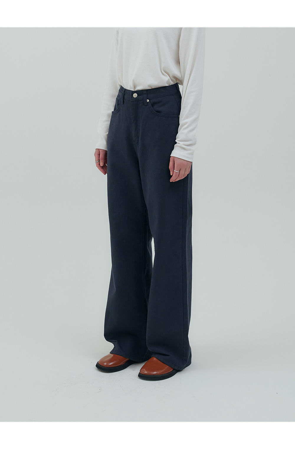 ●muahmuah● Classic Color Washing Cotton Pants Navy _MUP224 MUSINSA | MUAHMUAH Classic Color Washing Cotton Pants [Navy]