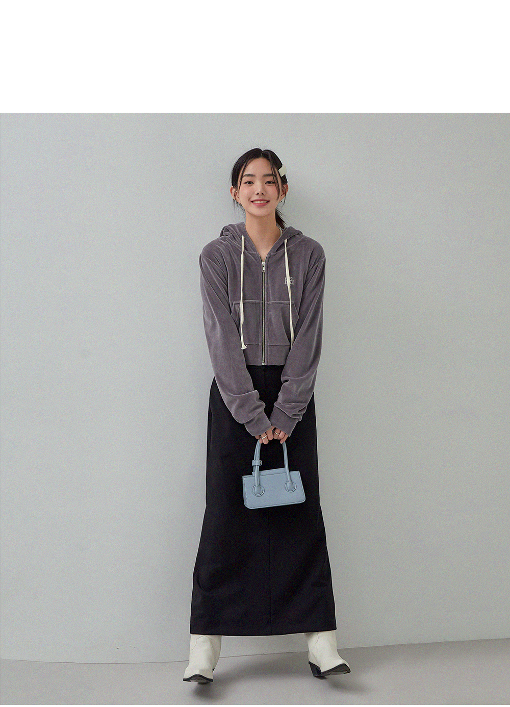MUAH MUAH Point Velvet Training Hood Zipup SET