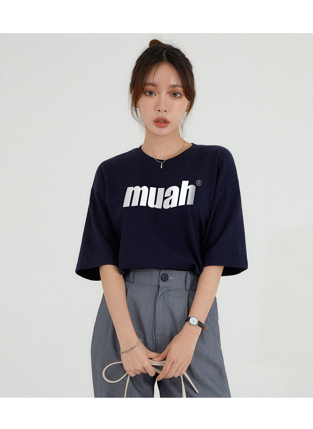 [묶음할인] 밸런스 무아로고 티셔츠: 2color 상세 이미지 12