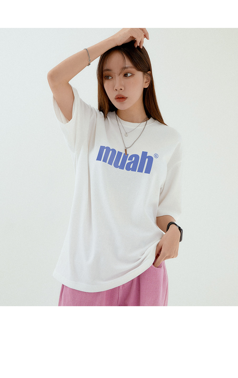 [묶음할인] 밸런스 무아로고 티셔츠: 2color 상세 이미지 16