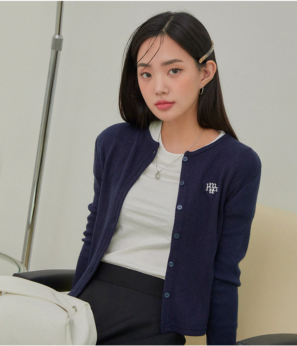 앙고라 슬림핏 가디건: 4color 상세 이미지 3