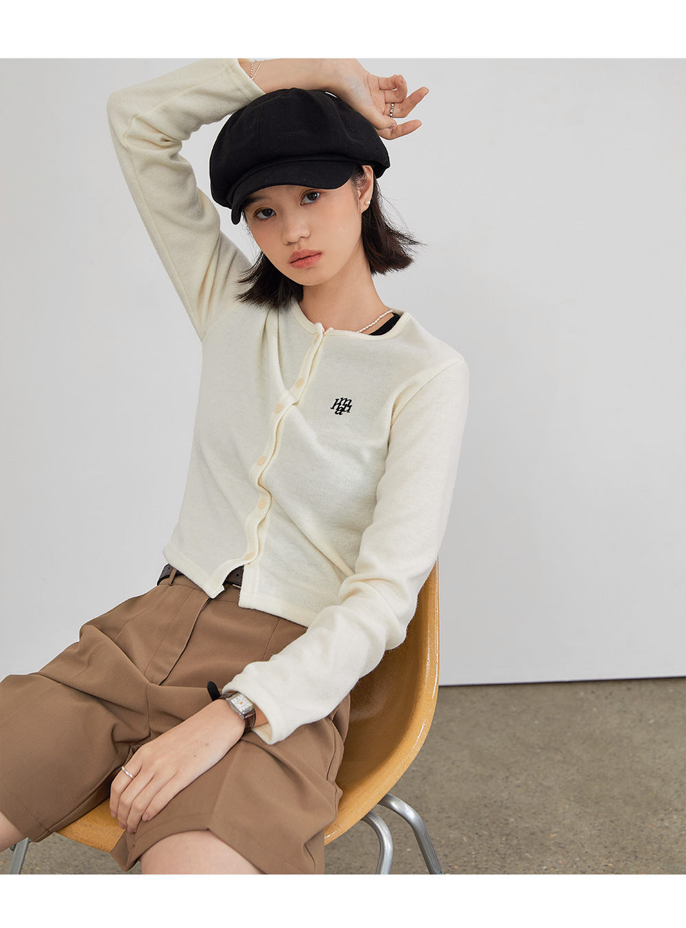 앙고라 슬림핏 가디건: 4color 상세 이미지 13