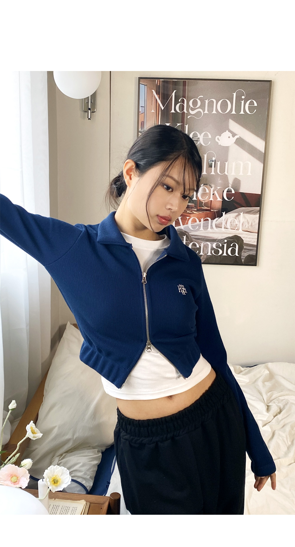 슬림핏 니트 집업 가디건: 3color 상세 이미지 30