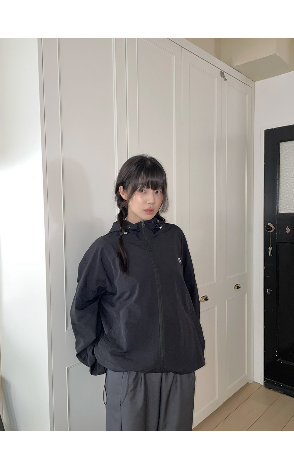 ★muahmuah☆STITCH LOGO WINDBREAKER JACKET STITCH LOGO WINDBREAKER JACKET - muahmuah | 60% - Asian