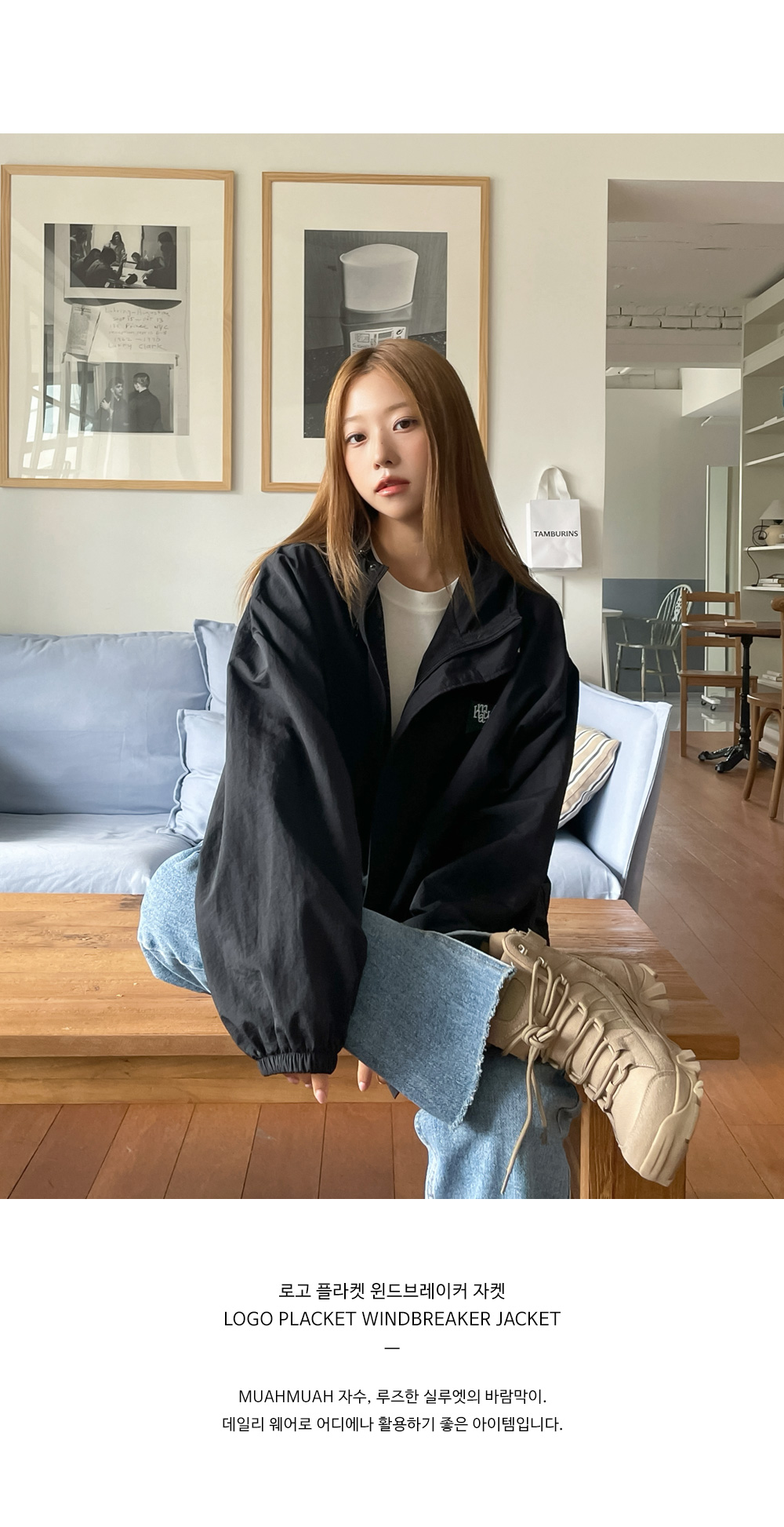 さらに100円引き◆MUAHMUAH◆LOGO PLACKET WINDBREAKER JACKET MUSINSA | MUAHMUAH Logo placket windbreaker jacket [black]