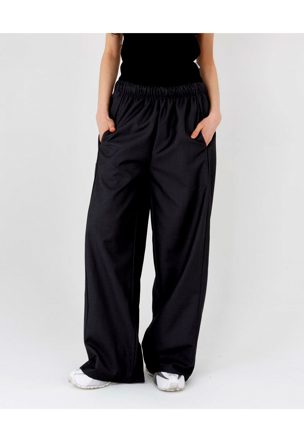 ●muahmuah● Wide TR banding slacks pants black _MUP24002_ MUSINSA | MUAHMUAH Wide TR banding slacks pants [black]