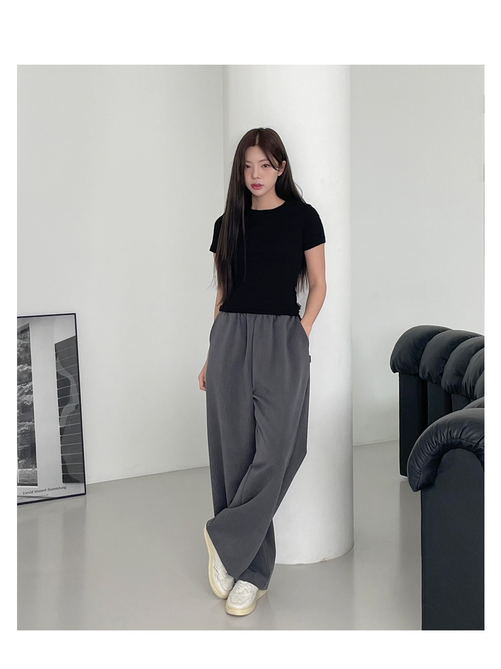 MUSINSA | MUAHMUAH Wide TR banding slacks [2 colors]
