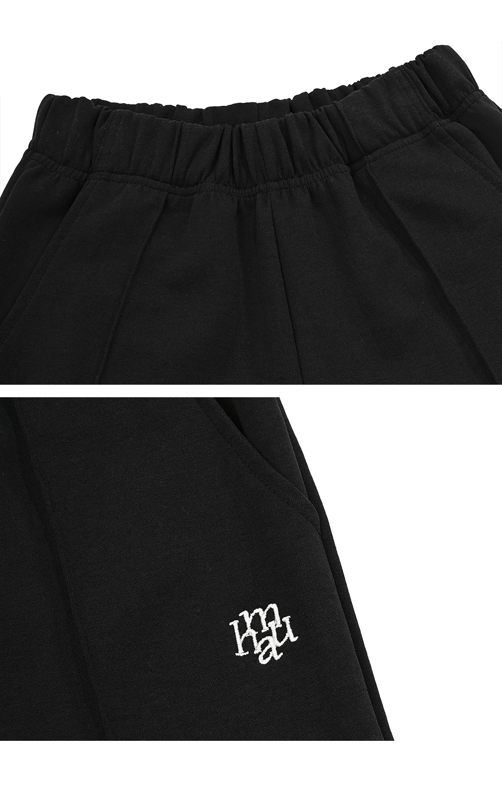 ●muahmuah● Logo Stitch Line Pants Black _MUP24802_ MUSINSA | MUAHMUAH Logo stitch line pants [black]
