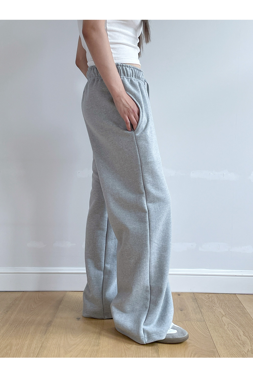 muahmuah LOGO STITCH WIDE BANDING PANTS | WY Store