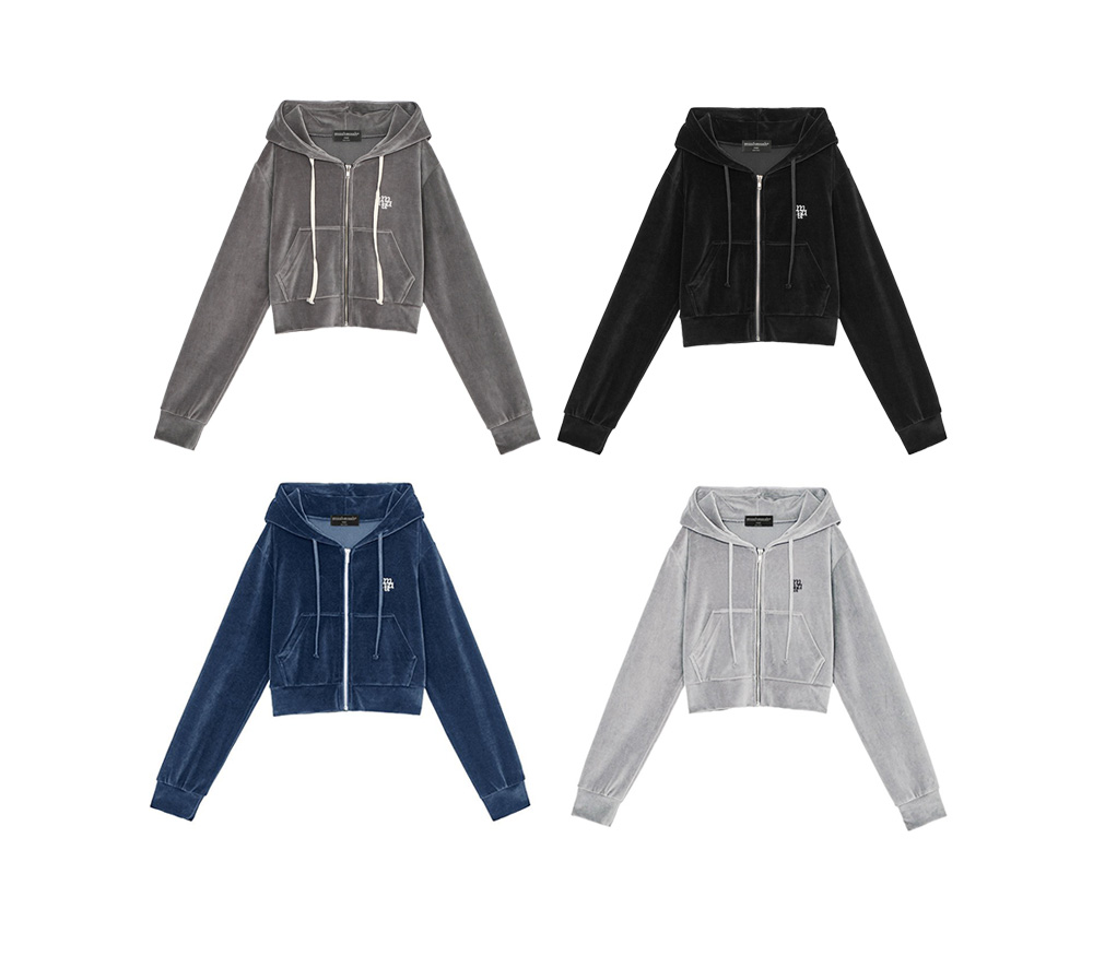 【MUAHMUAH】 VELOUR TRAINING HOODZIPUP SKIRT SET UP MUSINSA | MUAHMUAH [SET] Velour Training Hooded Skirt Set [4
